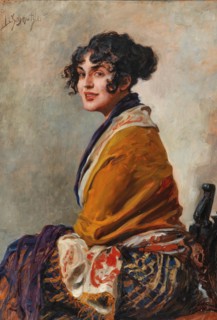 Portrait of the actress Lili Marberg (1876-1962). Private Collection.