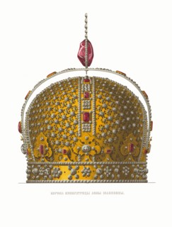 The Imperial Crown of Empress Anna Ioannovna. From the Antiquities of the Russian State , 1849-1853. Private Collection.