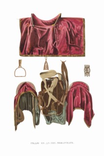 Saddle of Prince Dmitry Pozharsky. From the Antiquities of the Russian State, 1849-1853. Private Collection.
