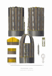 Mail and plate armour. From the Antiquities of the Russian State, 1849-1853. Private Collection.