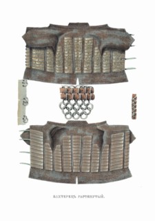 Mail and plate armour. From the Antiquities of the Russian State, 1849-1853. Private Collection.