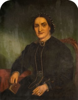 Portrait of Mrs George Haynes, 1850-1900. Attributed to Jonathan Pratt.
