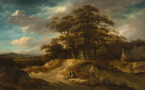 Travellers at the Edge of a Village, 1680.
