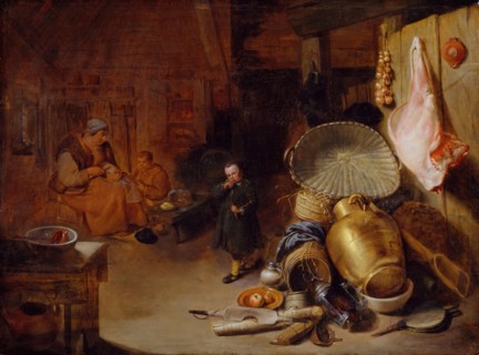 Interior with Figures, 1643. Attributed to Pieter Jacobsz Duyfhuysen.