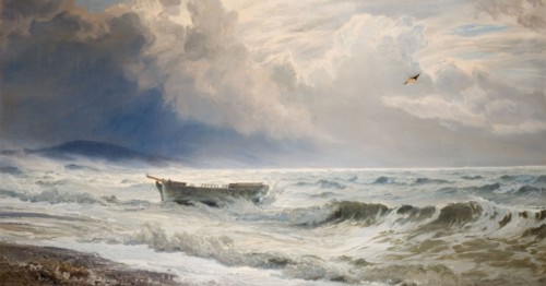 Rough Weather On The Coast, Cumberland, 1874.