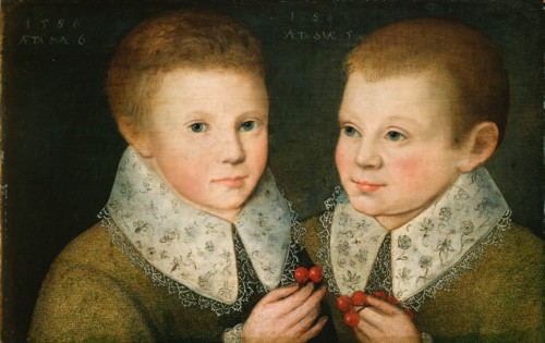 Portrait of Two Brothers, 1586. Attributed to Marcus Gheeraedts.