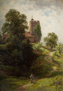 Wigmore Church, near Ludlow, 1880.
