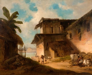Bengal Village Scene, 1821.