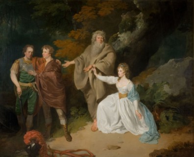 A Scene From Shakespeare's The Tempest, 1787. Depicts Prospero, Miranda, Fersinand and Hippolito.