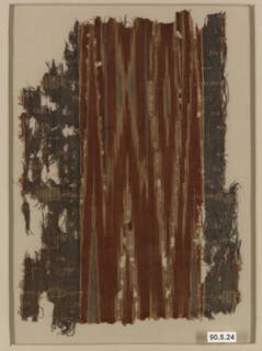 Ikat Textile Fragment, Yemen, 9th-10th century.
