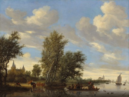 River Landscape with Ferry, 1649.