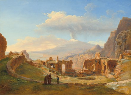 The Roman Theater at Taormina, 1828.