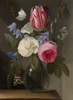 Roses and a Tulip in a Glass Vase, c. 1650/1660.