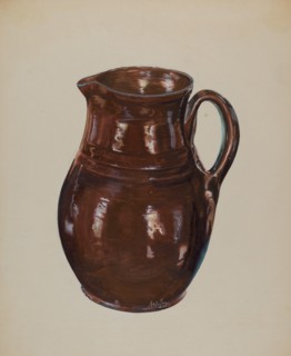 Economy Redware Pitcher, c. 1937.