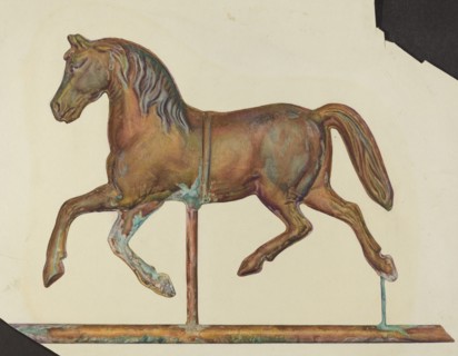 Small Metal Weather Vane, c. 1940.