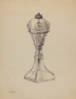 Whale Oil Lamp, c. 1938.