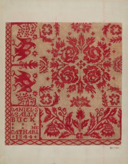 Handwoven Coverlet, c. 1937.