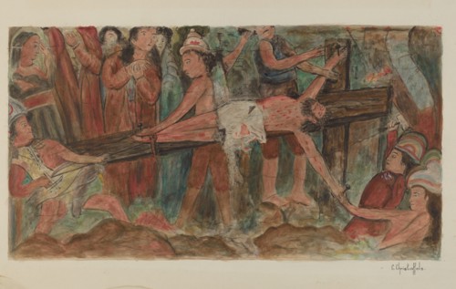 Stations of the Cross No. 11. "Jesus is Nailed to the Cross, 1941.