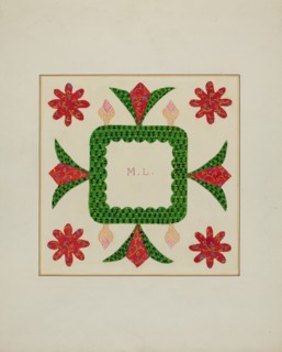 Pieced Autograph Quilt (1 Piece), c. 1936.