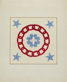 Pieced Autograph Quilt (1 Square), c. 1936.