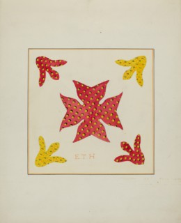 Pieced Autograph Quilt (1 Piece), c. 1936.
