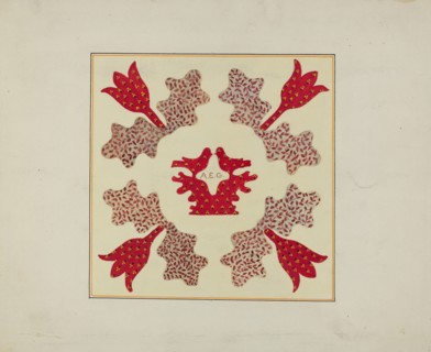 Pieced Autograph Quilt (1 Piece), c. 1936.