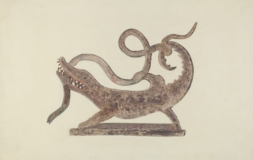 Dragon and Serpent Weather Vane, c. 1938.