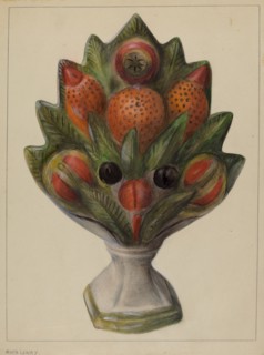 Pa. German Chalkware Mantel Stop, c. 1937. Creator: Mina Lowry.