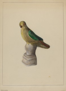 Chalkware Parrot, c. 1937.