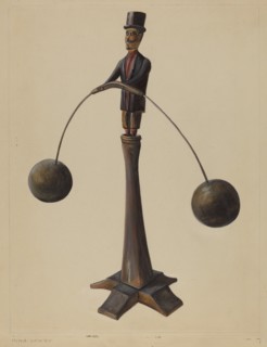 Pa. German Balancing Man, 1935/1942. Creator: Mina Lowry.