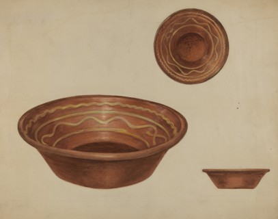 Pa. German Pie Plate, c. 1936. Creator: Mina Lowry.