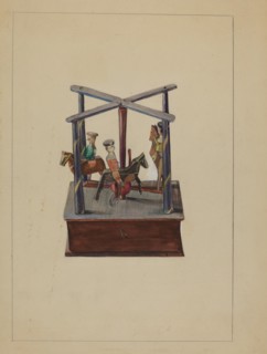 Pa. German Toy Merry-Go-Round, c. 1936. Creator: Mina Lowry.