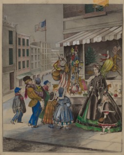 Colored Lithograph: "New Year's Eve", c. 1936.