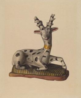Chalkware Deer, c. 1938.
