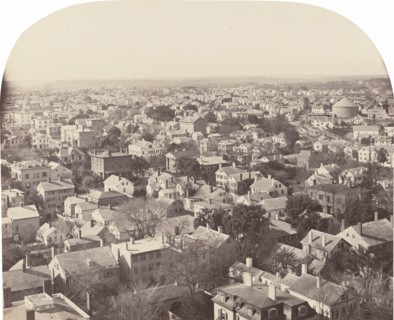 Looking Northwest from Westminster Street, Providence, 1858-1860.