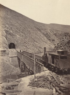 Bridge and tunnel over Jalon, Madrid to Zaragoza, c. 1860-1865.