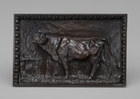Cow Lowing over a Fence, model c. 1845/1864, cast possibly by 1865.