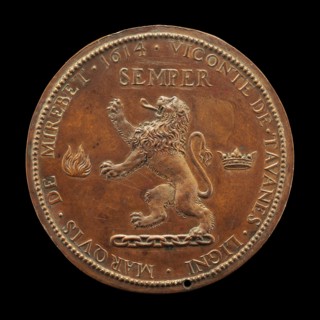 Rampant Lion on a Chain [reverse], 1614.
