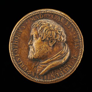 Cristoforo Madruzzo, 1512-1587, Cardinal, Prince Bishop of Trent 1539, of Brixen 1542 [obverse], probably 1551.
