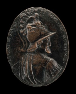 Henri IV, 1553-1610, King of France 1589, as Mars [obverse], model 1601, cast possibly before 1610.