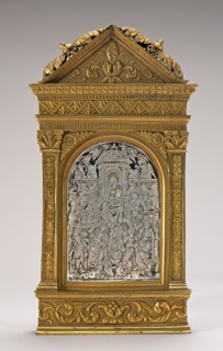 Pax with the Virgin and Child Enthroned with Saints.