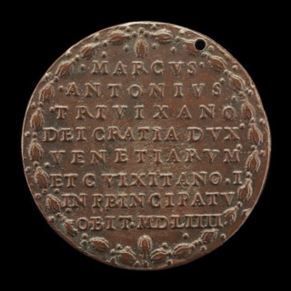 Inscription in a Wreath [reverse], 1554.