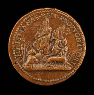 Unicorn Before a High Rock [reverse], second half 16th century.
