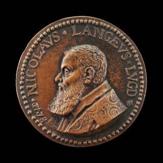 Nicolas de Lange, 1525-1606, Jurisconsult, Antiquarian, and Numismatist [obverse], 1603.