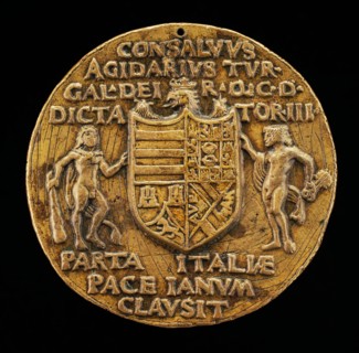Shield Supported by Hercules and Janus [reverse], c. 1503.