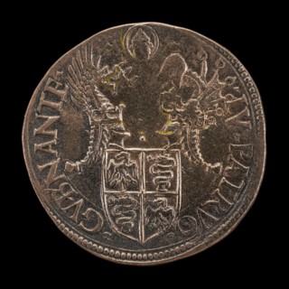 Shield with Two Crests [reverse], 16th century.