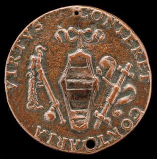 Shield of Caraffa Arms [reverse], early 16th century.