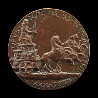 Alfonso(?) in a Triumphal Car [reverse], 1492.