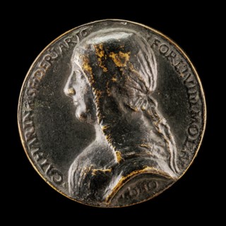 Caterina Sforza-Riario, 1463-1509, Countess of Forli and Imola [obverse].