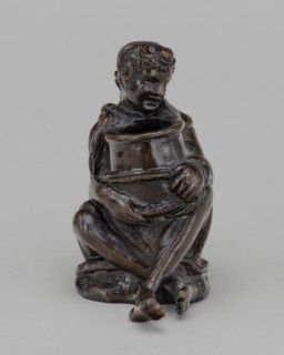 Seated Boy Holding a Jar (an Inkwell ?), first half 16th century.